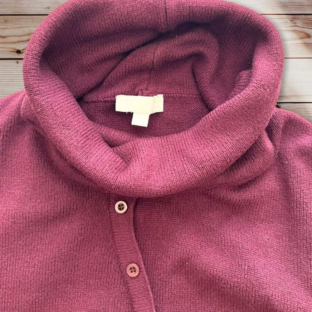 Evolution By Cyrus Maroon Turtle Neck Sweater Med… - image 3